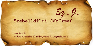 Szebellédi József névjegykártya