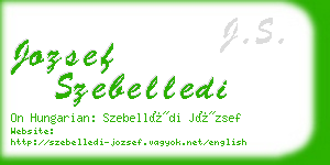 jozsef szebelledi business card